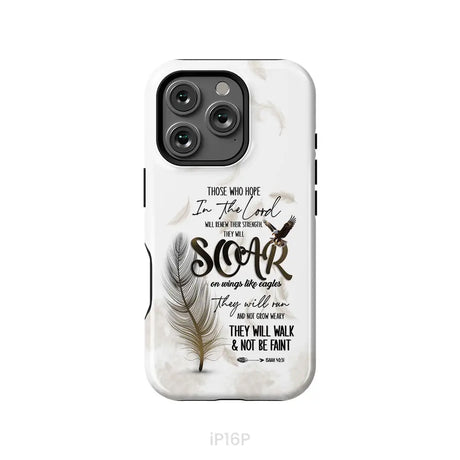 Soar on Wings Like Eagles Isaiah 40:31 Christian Phone Case iPhone 16 Pro / Tough Case