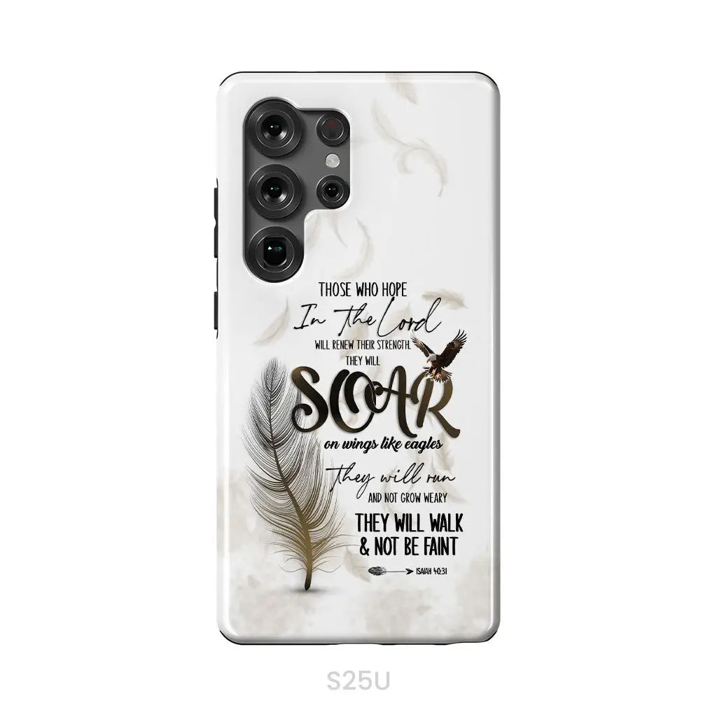 Soar on Wings Like Eagles Isaiah 40:31 Christian Phone Case Samsung Galaxy S25 Ultra / Tough Case