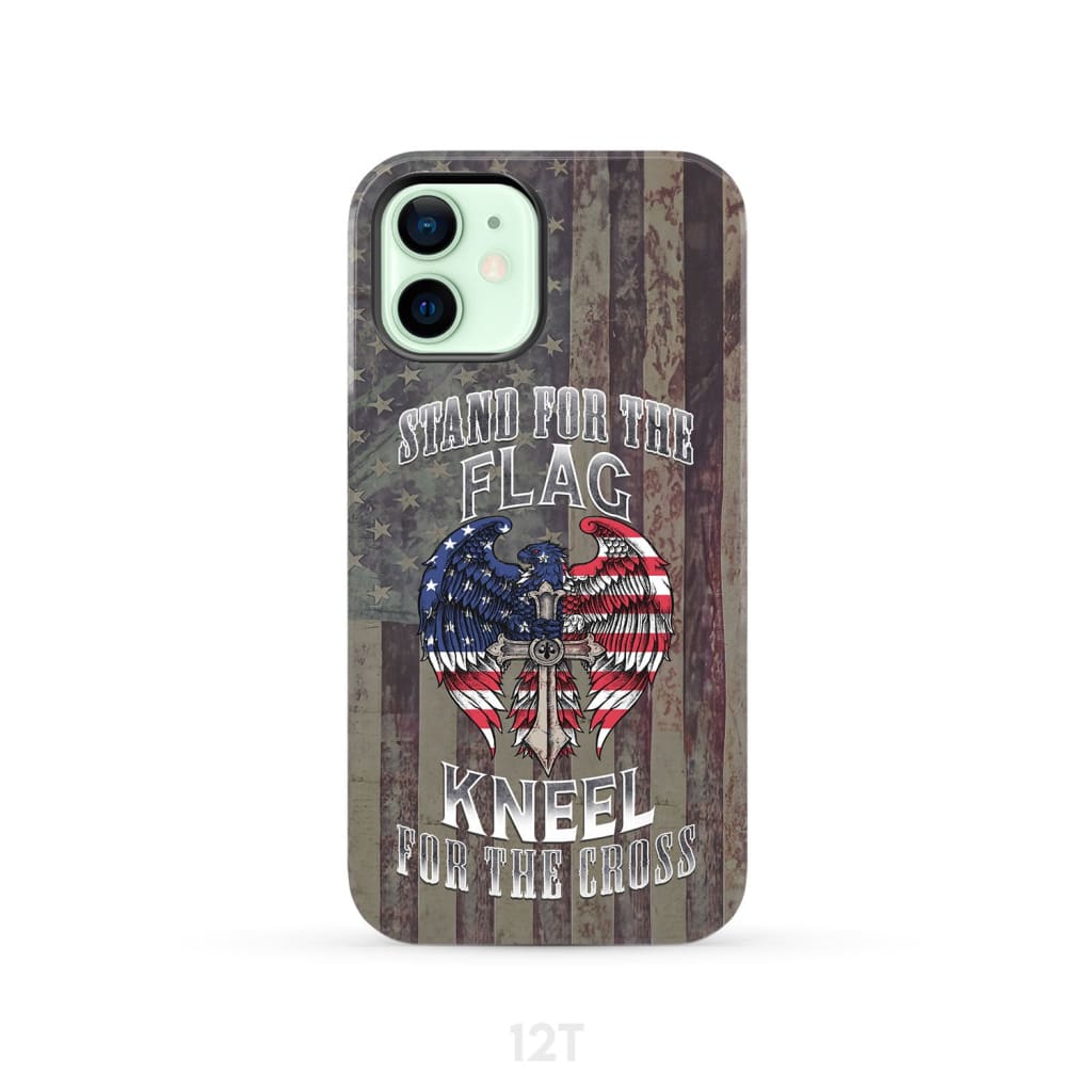 Stand for the Flag and Kneel Cross American Phone Case iPhone 12 / Tough