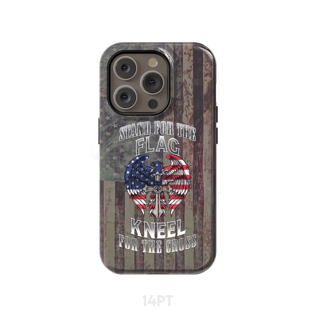 Stand for the Flag and Kneel Cross American Phone Case iPhone 14 Pro / Tough