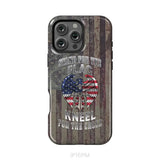 Stand for the Flag and Kneel for the Cross American Flag Cross Phone Case iPhone 16 Pro Max / Tough Case
