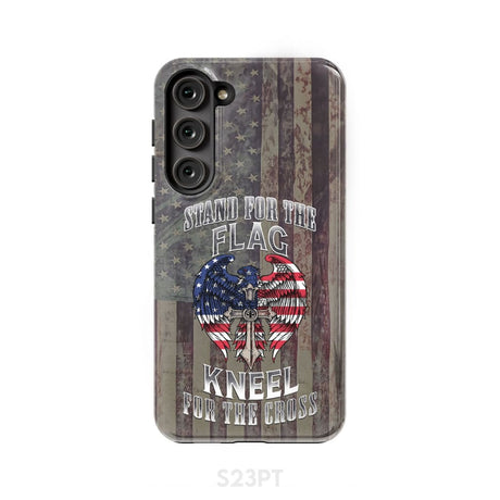 Stand for the Flag and Kneel Cross American Phone Case Samsung Galaxy S23 Plus / Tough