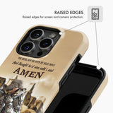The Devil Saw Me With My Head Down Woman Warrior of Christ Phone Case