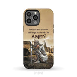 The Devil Saw Me With My Head Down Woman Warrior of Christ Phone Case iPhone 13 Pro Max / Tough Case