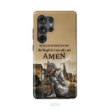The Devil Saw Me With My Head Down Woman Warrior of Christ Phone Case Samsung Galaxy S25 Ultra / Tough Case