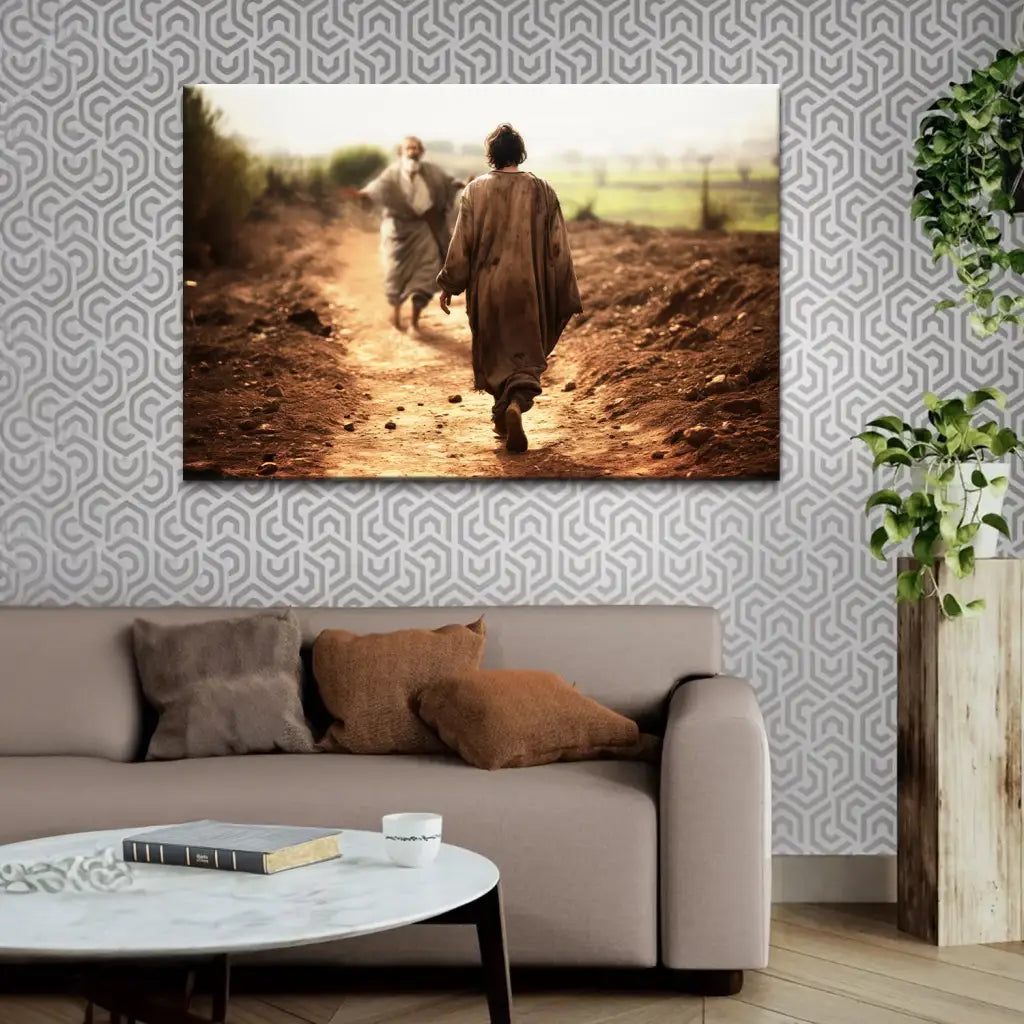 The Father Runs Towards His Son, The Prodigal Son, Wall Art Canvas