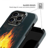 Fiery Furnace phone case showing Shadrach, Meshach, and Abednego safe in flames, faith-centered.