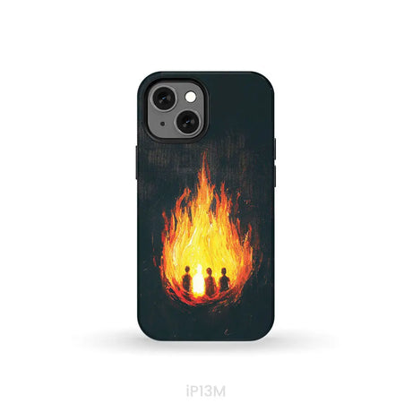 The Fiery Furnace Phone Case (Shadrach Meshach Abednego with Son of God) iPhone 13 Mini / Tough Case