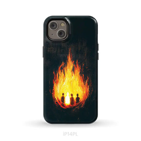 The Fiery Furnace Phone Case (Shadrach Meshach Abednego with Son of God) iPhone 14 Plus / Tough Case