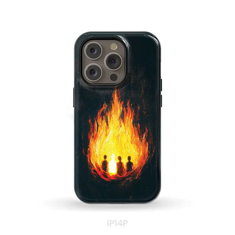 The Fiery Furnace Phone Case (Shadrach Meshach Abednego with Son of God) iPhone 14 Pro / Tough Case