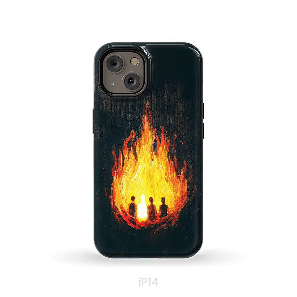 The Fiery Furnace Phone Case (Shadrach Meshach Abednego with Son of God) iPhone 14 / Tough Case