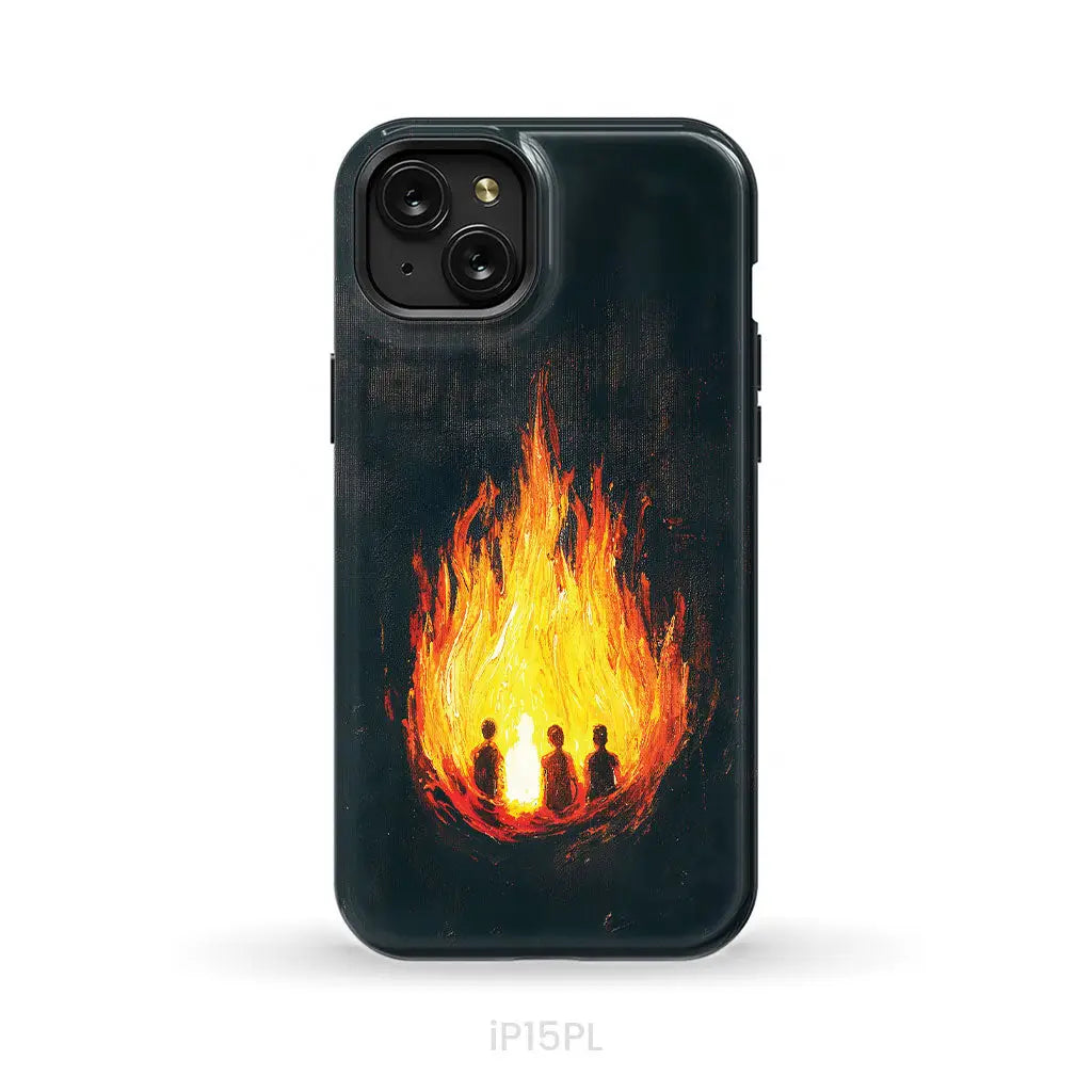 The Fiery Furnace Phone Case (Shadrach Meshach Abednego with Son of God) iPhone 15 Plus / Tough Case