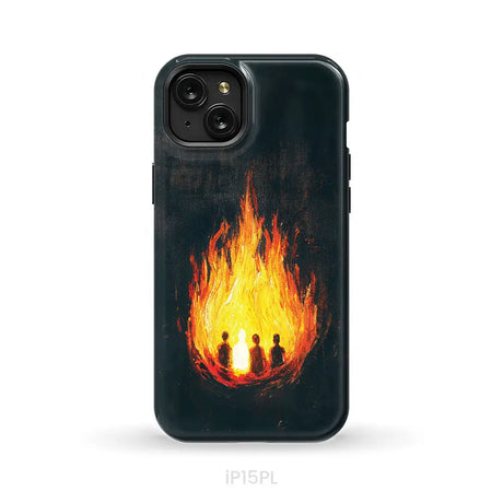 The Fiery Furnace Phone Case (Shadrach Meshach Abednego with Son of God) iPhone 15 Plus / Tough Case