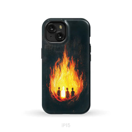 The Fiery Furnace Phone Case (Shadrach Meshach Abednego with Son of God) iPhone 15 / Tough Case