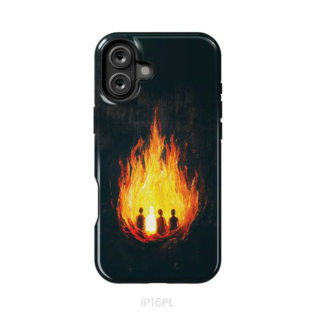 The Fiery Furnace Phone Case (Shadrach Meshach Abednego with Son of God) iPhone 16 Plus / Tough Case
