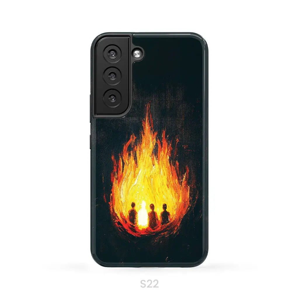 The Fiery Furnace Phone Case (Shadrach Meshach Abednego with Son of God) Samsung Galaxy S22 / Tough Case
