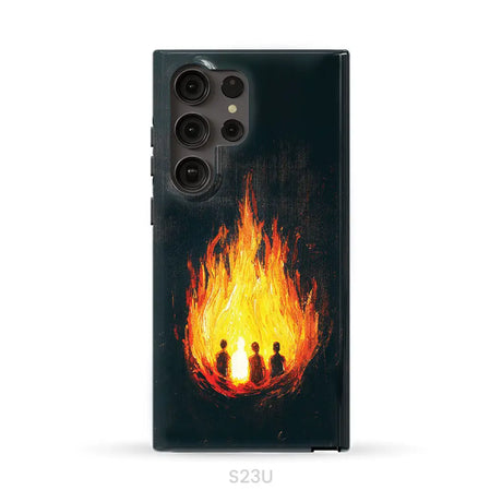 The Fiery Furnace Phone Case (Shadrach Meshach Abednego with Son of God) Samsung Galaxy S23 Ultra / Tough Case
