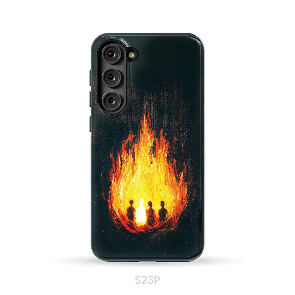 The Fiery Furnace Phone Case (Shadrach Meshach Abednego with Son of God) Samsung Galaxy S23 Plus / Tough Case