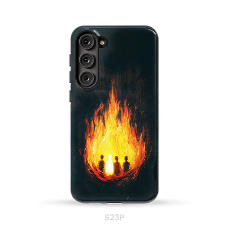 The Fiery Furnace Phone Case (Shadrach Meshach Abednego with Son of God) Samsung Galaxy S23 Plus / Tough Case