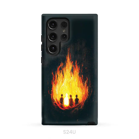 The Fiery Furnace Phone Case (Shadrach Meshach Abednego with Son of God) Samsung Galaxy S24 Ultra / Tough Case