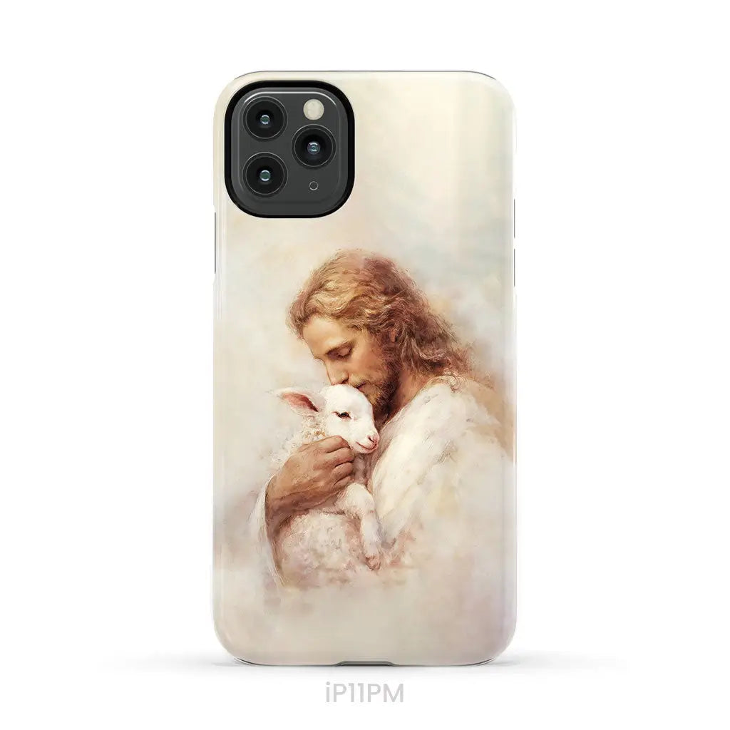 The Good Shepherd – Jesus with Lamb Phone Case iPhone 11 Pro Max / Tough Case