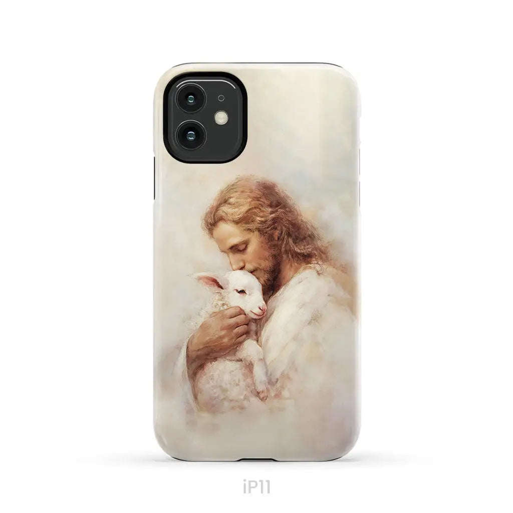 The Good Shepherd – Jesus with Lamb Phone Case iPhone 11 / Tough Case