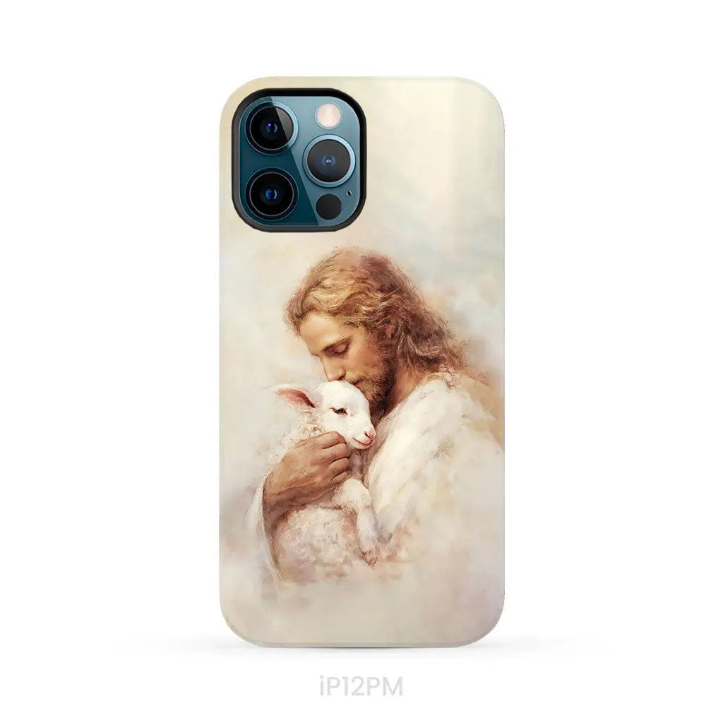 The Good Shepherd – Jesus with Lamb Phone Case iPhone 12 Pro Max / Tough Case