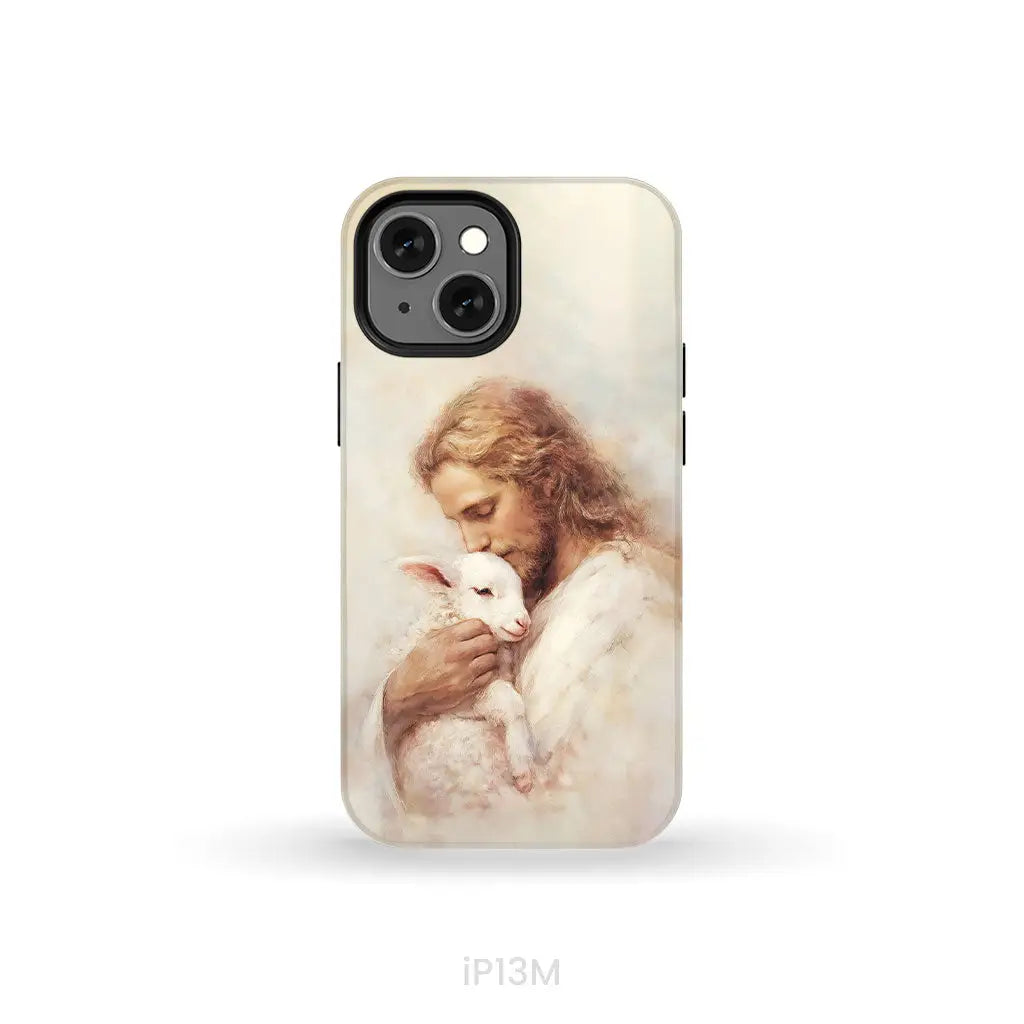 The Good Shepherd – Jesus with Lamb Phone Case iPhone 13 Mini / Tough Case