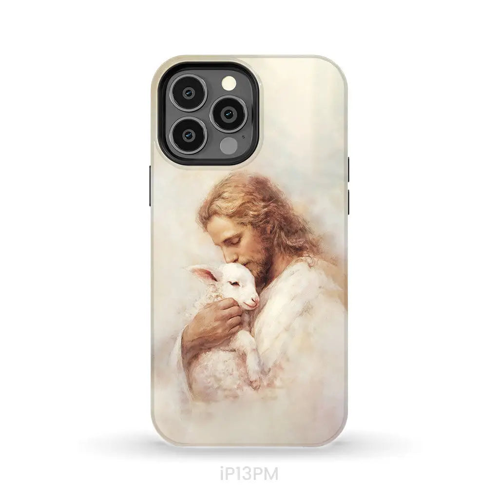 The Good Shepherd – Jesus with Lamb Phone Case iPhone 13 Pro Max / Tough Case