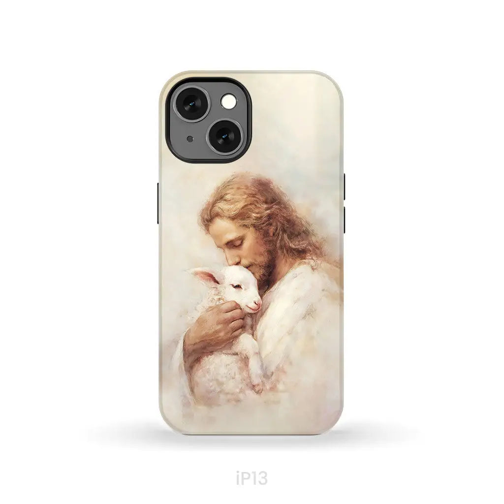 The Good Shepherd – Jesus with Lamb Phone Case iPhone 13 / Tough Case