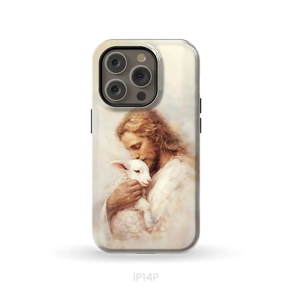 The Good Shepherd – Jesus with Lamb Phone Case iPhone 14 Pro / Tough Case