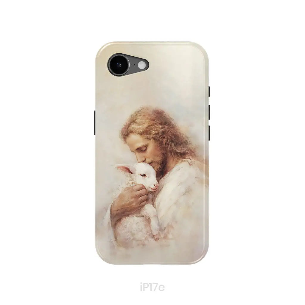 The Good Shepherd – Jesus with Lamb Phone Case iPhone 17e / Tough Case