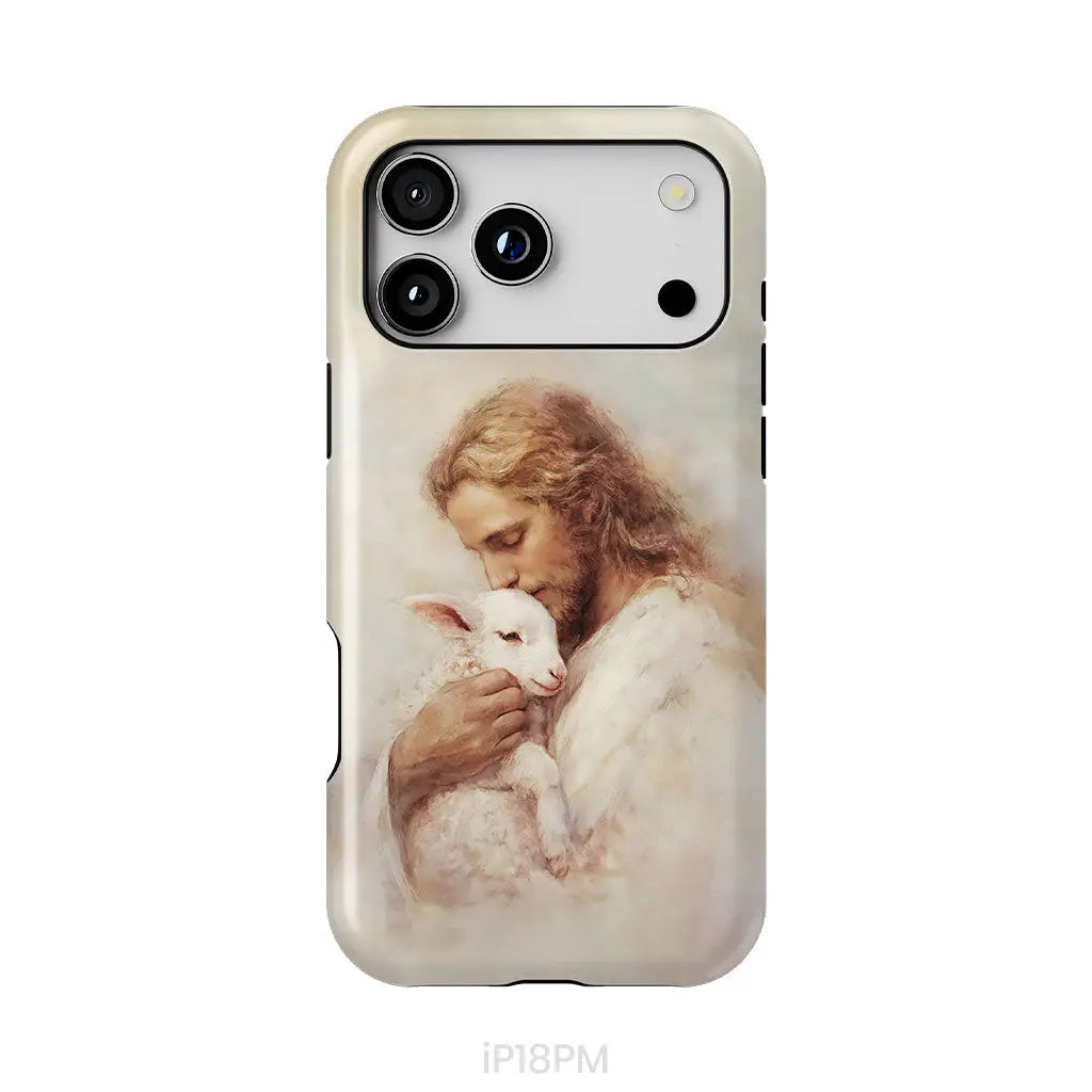 The Good Shepherd – Jesus with Lamb Phone Case iPhone 18 Pro Max / Tough Case