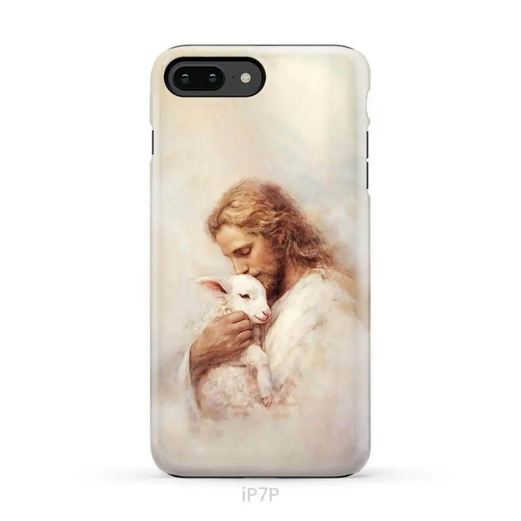 The Good Shepherd – Jesus with Lamb Phone Case iPhone 7 Plus / Tough Case