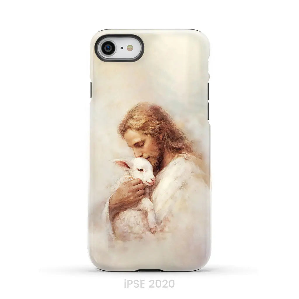 The Good Shepherd – Jesus with Lamb Phone Case iPhone SE 2020 / Tough Case