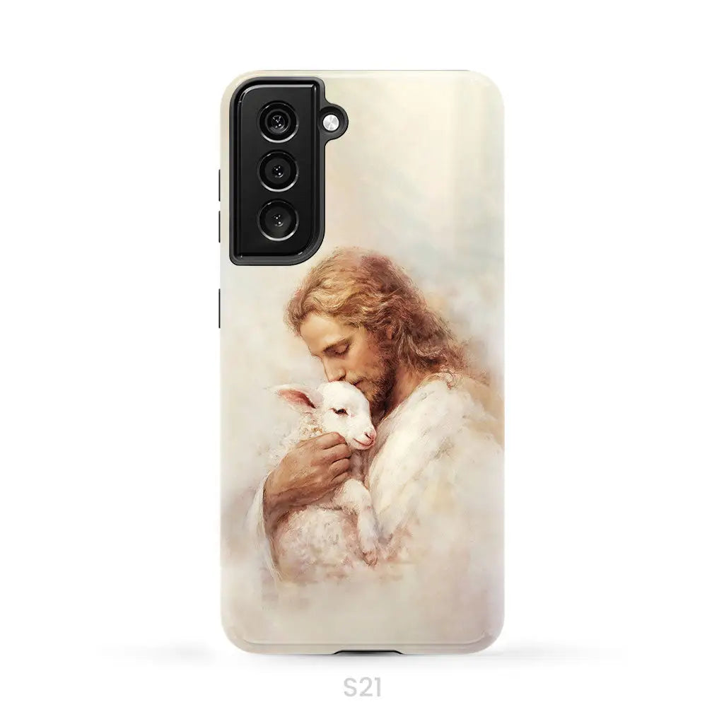 The Good Shepherd – Jesus with Lamb Phone Case Samsung Galaxy S21 (Not for S21 FE) / Tough Case