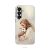 The Good Shepherd – Jesus with Lamb Phone Case Samsung Galaxy S26 Plus / Tough Case