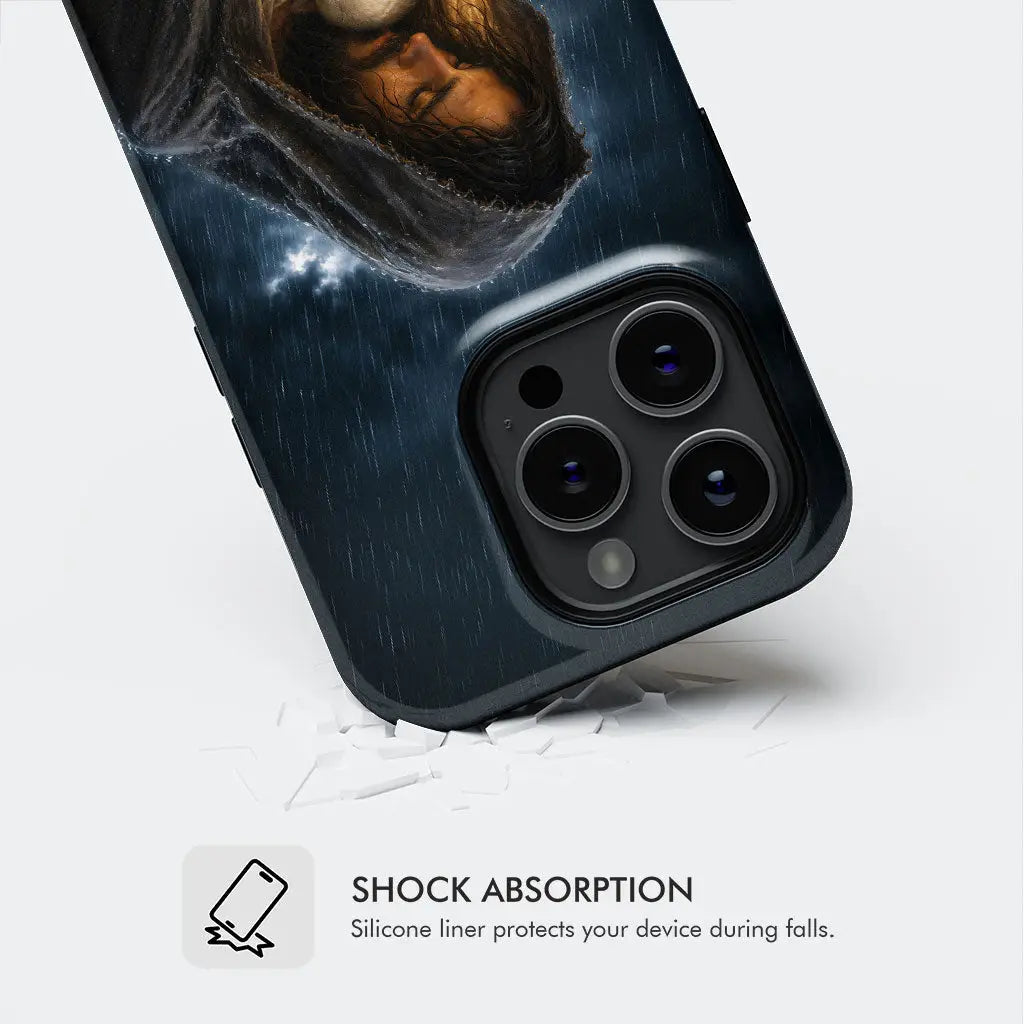 The Good Shepherd Shelters His Lamb In The Rain – Luke 15 – Christian Phone Case