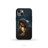 The Good Shepherd Shelters His Lamb In The Rain – Luke 15 – Christian Phone Case iPhone 13 Mini / Tough Case