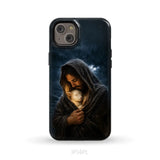 The Good Shepherd Shelters His Lamb In The Rain – Luke 15 – Christian Phone Case iPhone 14 Plus / Tough Case