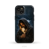 The Good Shepherd Shelters His Lamb In The Rain – Luke 15 – Christian Phone Case iPhone 15 Plus / Tough Case
