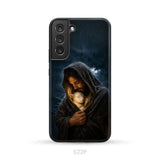 The Good Shepherd Shelters His Lamb In The Rain – Luke 15 – Christian Phone Case Samsung Galaxy S22 Plus / Tough Case