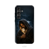 The Good Shepherd Shelters His Lamb In The Rain – Luke 15 – Christian Phone Case Samsung Galaxy S25 Plus / Tough Case