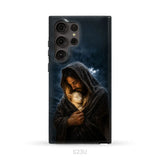 The Good Shepherd Shelters His Lamb In The Rain – Luke 15 – Christian Phone Case Samsung Galaxy S23 Ultra / Tough Case