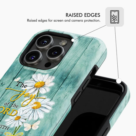 The Joy of Lord is My Strength Nehemiah 8:10 Daisy Flowers Phone Case
