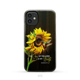 The Joy Of Lord Is My Strength Sunflower Hummingbird Phone Case iPhone 11 / Tough