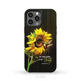 The Joy Of Lord Is My Strength Sunflower Hummingbird Phone Case iPhone 13 Pro Max / Tough