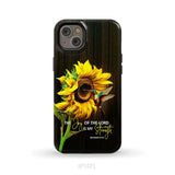 The Joy Of Lord Is My Strength Sunflower Hummingbird Phone Case iPhone 14 Plus / Tough
