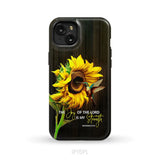 The Joy Of Lord Is My Strength Sunflower Hummingbird Phone Case iPhone 15 Plus / Tough