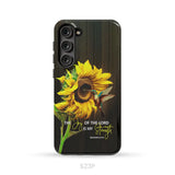 The Joy Of Lord Is My Strength Sunflower Hummingbird Phone Case Samsung Galaxy S23 Plus / Tough